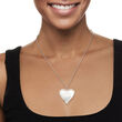 Sterling Silver Personalized Beaded Heart Pendant Necklace 18-inch