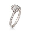 Henri Daussi 1.34 ct. t.w. Diamond Engagment Ring in 18kt White Gold