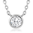 .11 Carat Diamond Solitaire Necklace in 14kt White Gold