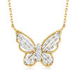 .25 ct. t.w. Diamond Butterfly Necklace in 14kt Yellow Gold