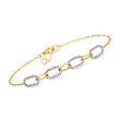 .20 ct. t.w. Diamond Paper Clip Link Bracelet in 18kt Yellow Gold