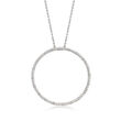 .10 ct. t.w. Diamond Eternity Circle Pendant Necklace in Sterling Silver