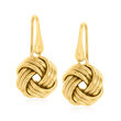 18kt Gold Over Sterling Love Knot Drop Earrings