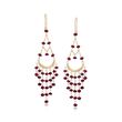 12.00 ct. t.w. Ruby Chandelier Earrings with 14kt Yellow Gold