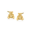 Child's 14kt Yellow Gold Teddy Bear Earrings