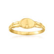 Child's 14kt Yellow Gold Personalized Signet Ring