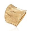Italian 14kt Yellow Gold Wide Ribbed Ring