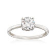 1.00 Carat CZ Solitaire Ring in 14kt White Gold