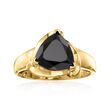 C. 1980 Vintage Onyx Ring in 14kt Yellow Gold