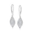 Charles Garnier &quot;Marquise&quot; 1.20 ct. t.w. CZ Drop Earrings in Sterling Silver
