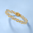 C. 1990 Vintage 2.00 ct. t.w. Diamond Link Bracelet in 14kt Two-Tone Gold