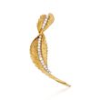 C. 1980 Vintage J.E. Caldwell 1.75 ct. t.w. Diamond Feather Pin in 14kt Yellow Gold