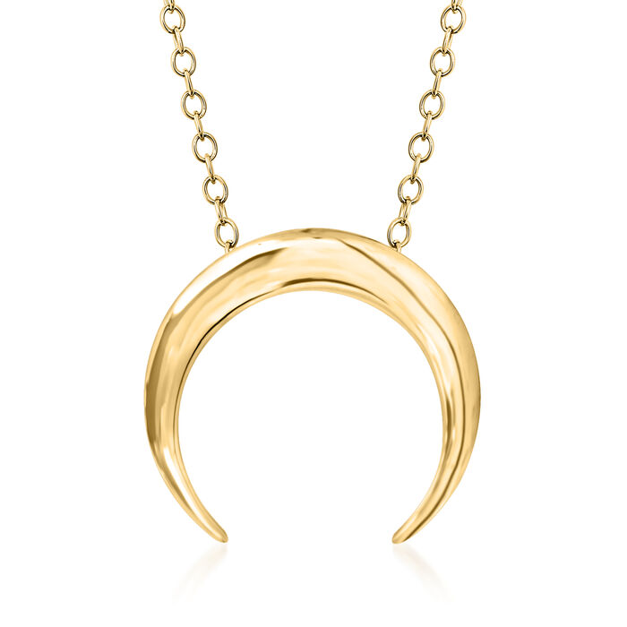 14kt Yellow Gold Crescent Moon Necklace