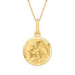 14kt Yellow Gold Saint Anthony Pendant Necklace