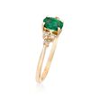 .40 Carat Emerald and .10 ct. t.w. Diamond Ring in 14kt Yellow Gold