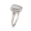 .82 ct. t.w. Baguette and Round Diamond Ring in 18kt White Gold