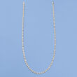 10.00 ct. t.w. Graduated CZ Tennis Necklace in Sterling Silver