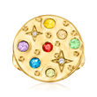 .58 ct. t.w. Multi-Gemstone Star Ring in 18kt Gold Over Sterling