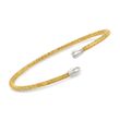 Italian 18kt Yellow Gold Over Sterling Silver and Stainless Steel Bracelet