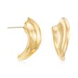 Italian 18kt Gold Over Sterling Silver Sculptural Curve Earrings