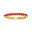 .70 ct. t.w. Ruby Ring in 18kt Gold Over Sterling