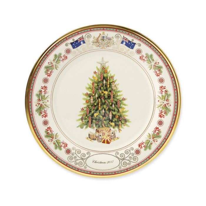 Lenox 2017 Annual Porcelain &quot;Trees Around the World&quot; Plate - 27th Edition