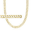 Men's 10kt Yellow Gold Curb-Link Necklace