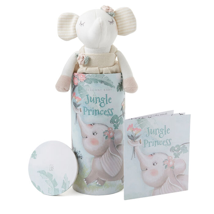 Elegant Baby Penelope Elephant Knit Toy and Book Set
