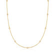 C. 1990 Vintage 1.50 ct. t.w. Diamond Station Necklace in 18kt Yellow Gold