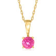 .30 Carat Pink Topaz Pendant Necklace in 14kt Yellow Gold