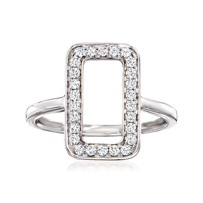 .30 ct. t.w. Diamond Rectangle Ring in 14kt White Gold