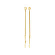 14kt Yellow Gold Cable Chain and Geometric Tassel Earrings Jackets
