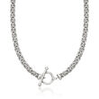 Sterling Silver Byzantine Toggle Necklace