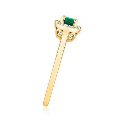 .40 Carat Emerald Ring with .10 ct. t.w. Diamonds in 14kt Yellow Gold
