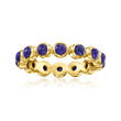 Lapis Eternity Band in 18kt Gold Over Sterling