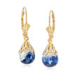 .70 ct. t.w. Floating Sapphire Drop Earrings in 14kt Yellow Gold