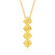.50 ct. t.w. Citrine Four-Stone Linear Pendant Necklace in 10kt Yellow Gold