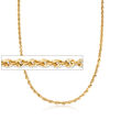 Italian 14kt Yellow Gold Rope-Link Chain Necklace