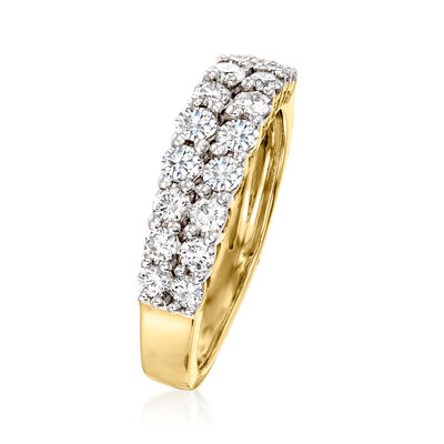 1.00 ct. t.w. Diamond Two-Row Ring in 14kt Yellow Gold