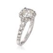 Henri Daussi 2.05 ct. t.w. Certified Diamond Engagement Ring in 18kt White Gold