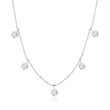 1.30 ct. t.w. Diamond Five-Stone Dangle Necklace in 18kt White Gold