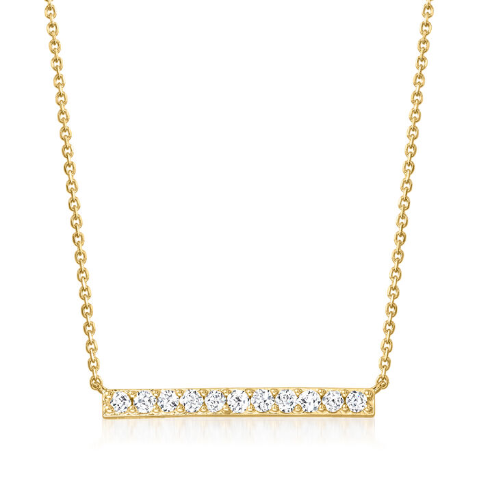 .50 ct. t.w. Diamond Bar Necklace in 18kt Gold Over Sterling