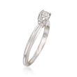 C. 2000 Vintage .27 Carat Diamond Solitaire Ring in 14kt White Gold
