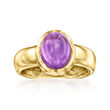 C. 1980 Vintage 3.50 Carat Amethyst Ring in 14kt Yellow Gold