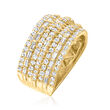 1.50 ct. t.w. Baguette and Round Diamond Ring in 14kt Yellow Gold