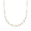 6-12mm Cultured Pearl Necklace with 14kt Yellow Gold