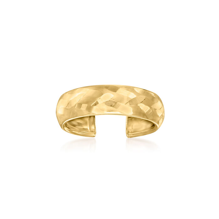 10kt Yellow Gold Satin and Polished Toe Ring