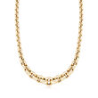 Italian 14kt Yellow Gold Graduated Round-Link Necklace