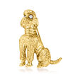 C. 1960 Vintage .10 ct. t.w. Diamond Poodle Pin in 14kt Yellow Gold