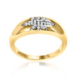Diamond-Accented North Star Ring in 18kt Yellow Gold